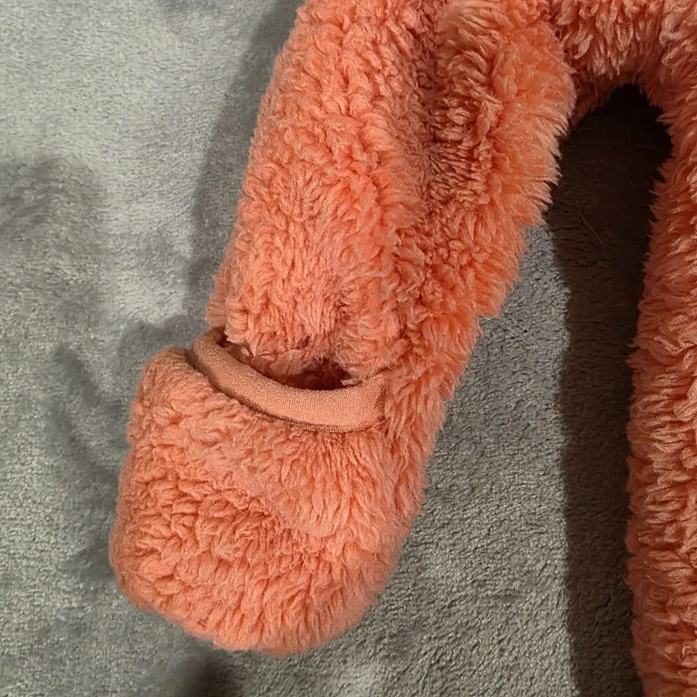 Eddie Bauer Infant Cozy Fleece Teddy Bear Hooded Bunting Snowsuit Pink Size 6-9M